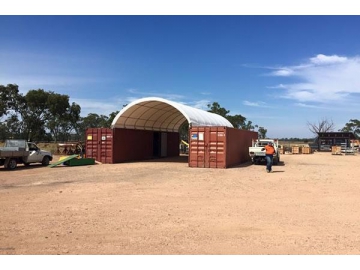 Dome and Container Shelter