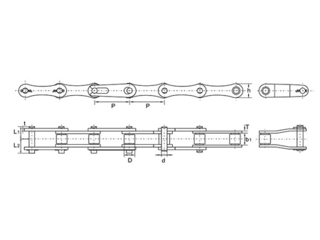 Double Pitch Roller Chains