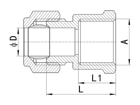 HS320 Brass Compression Fitting