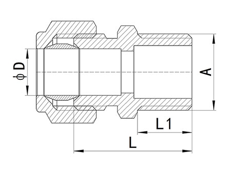 HS320 Brass Compression Fitting