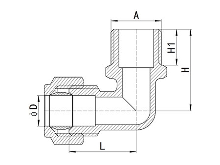 HS320 Brass Compression Fitting