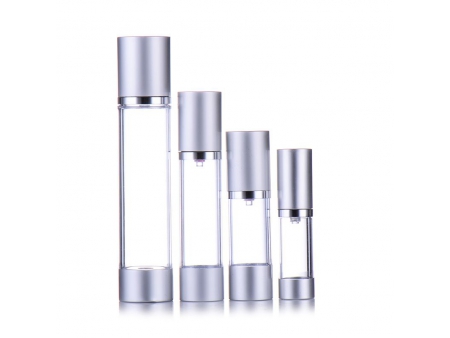 Silver & Clear Airless Bottle