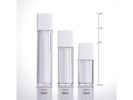 White Twist-Up Airless Bottle, PMMA-JS