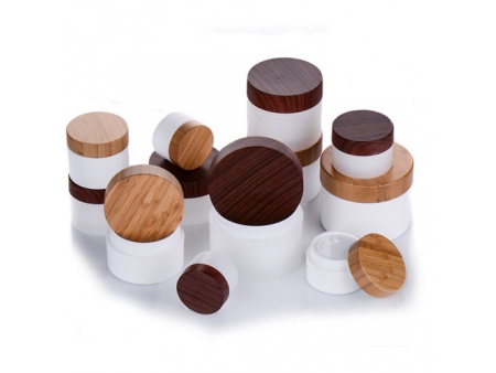 PP Cream Jar with Bamboo Lid