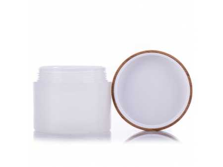 PP Cream Jar with Bamboo Lid