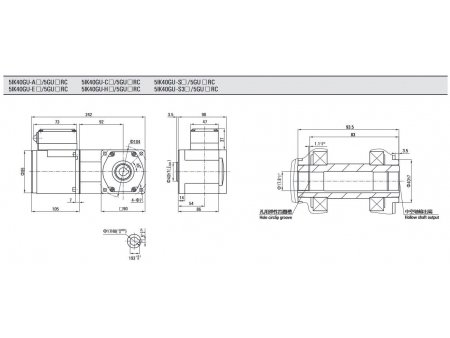 90mm 40W  Induction Motor