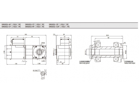 90mm 60W  Induction Motor