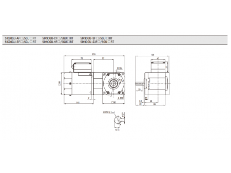 90mm 90W  Induction Motor