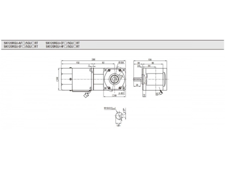 90mm 120W  Speed Control Motor