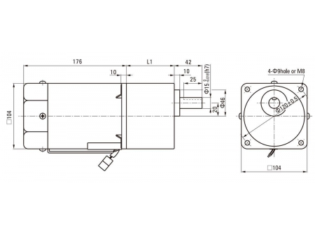 104mm 140W  Speed Control Motor