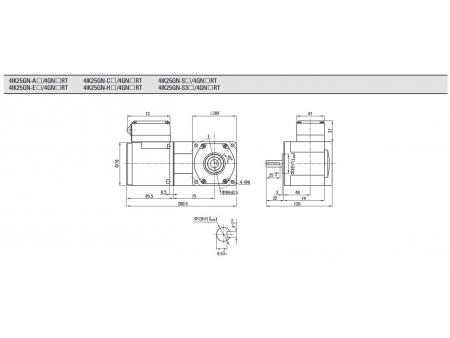 80mm 25W   Induction Motor