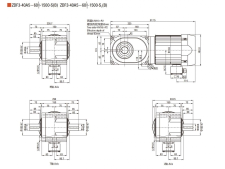 1500W   F2/F3 Hypoid Gear Motor