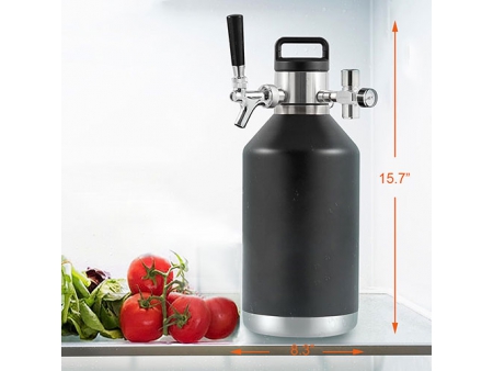 3.8L Double Wall Vacuum Insulated Beer Dispenser