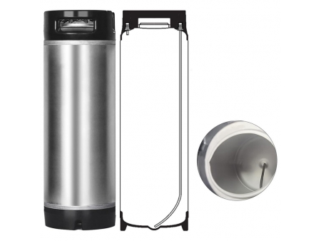 3 Gallon 304 Stainless Steel Water Corny Keg with Filtration & Purification Function, Drinking Water Storage Keg with Built-in Filter