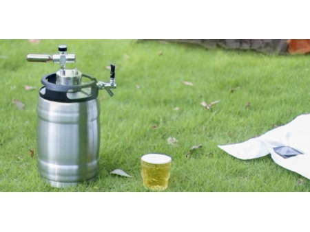 5L Stainless Steel Double Wall Vacuum Insulated Beer Keg with Dispenser Tap