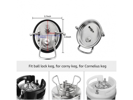 Stainless Steel Corny Keg Carbonation Lid