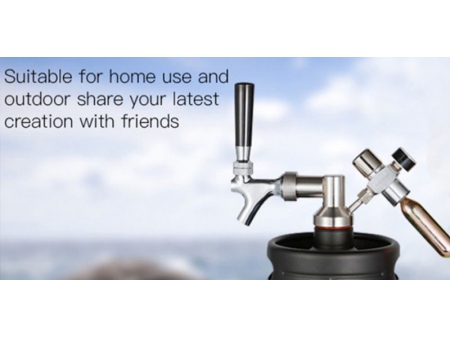 Stainless Steel Mini Keg Beer Dispenser with 30psi Safe Pressure Valve