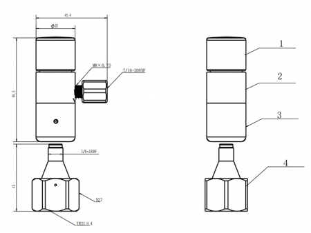 BP15 0~8PSI Smart Build-in Draft Beer Dispensing CO₂ Regulator, Flow Rate up to 8L/min