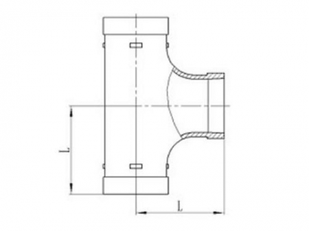 Grooved Long Radius Equal Tee