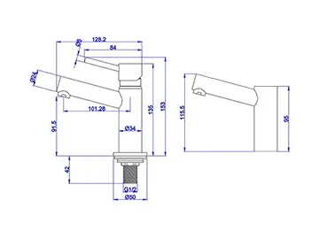 Deck-Mounted Cold Water Only Faucets