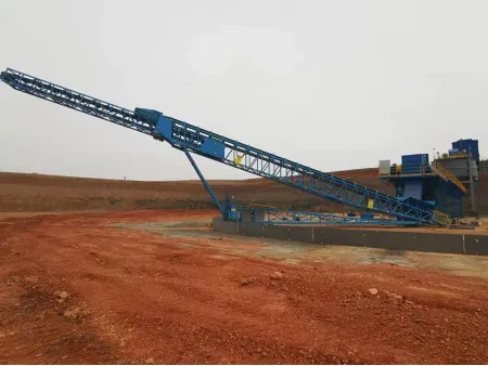 Rail-mounted radial stacker and shiploader