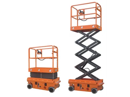 Mini Electric Scissor Lift with Hydraulic Steering