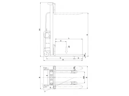 Semi-Electric Walkie Stacker