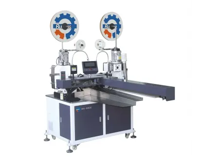 Automatic Ribbon Cable One-Sided Tinning and Two-Sided Terminal Crimping Machine