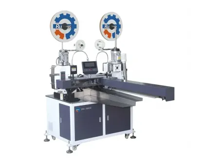 Automatic Ribbon Cable One-Sided Tinning and Two-Sided Terminal Crimping Machine