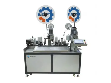 Automatic Two-Sided Terminal Crimping and One-Sided Heat Shrinking Machine