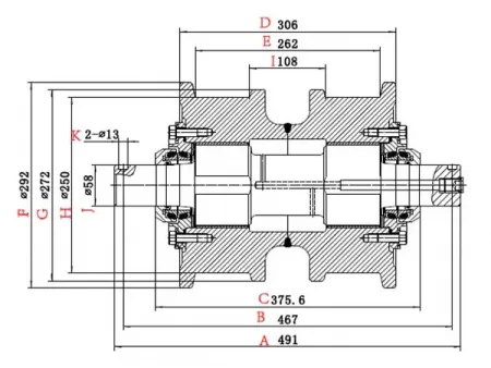Track Roller for Caterpillar D9 Bulldozer