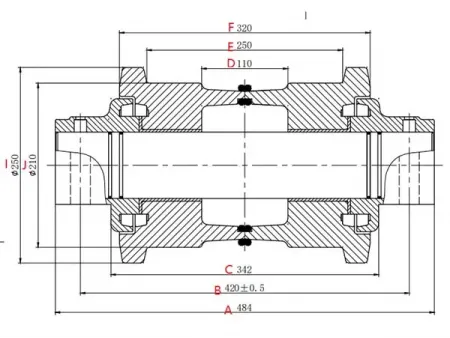 Track Roller for Caterpillar E350 Excavator