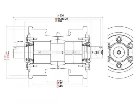 Track Roller for Caterpillar D10 Bulldozer