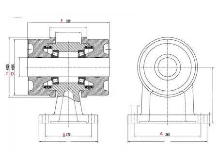 Carrier Roller for Komatsu PC1250 Excavator