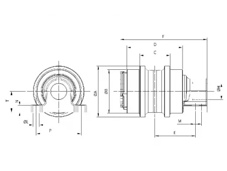 Carrier Roller for Komatsu PC800 Excavator