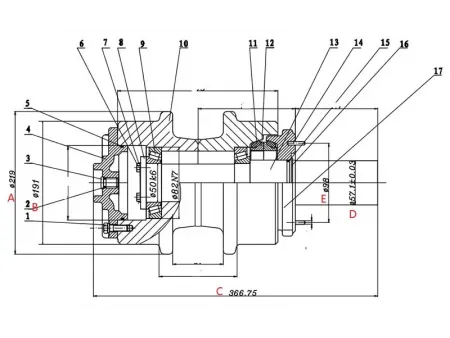Carrier Roller for Caterpillar D7H Bulldozer