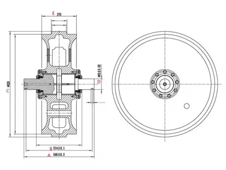 Idler for Komatsu D275 Bulldozer