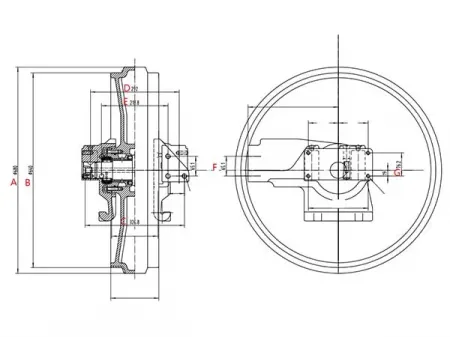 Rear Idler for Caterpillar D5B Bulldozer