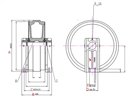 Idler for Volvo EC950 Excavator