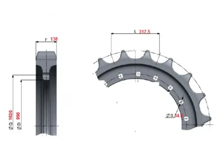 Sprocket for Komatsu PC2000 Excavator