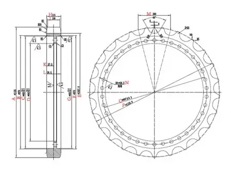 Sprocket for Komatsu PC1250 Excavator