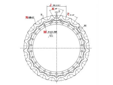 Sprocket for Komatsu PC400 Excavator
