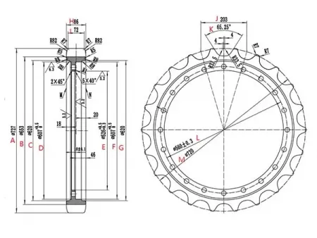 Sprocket for Komatsu PC300 Excavator