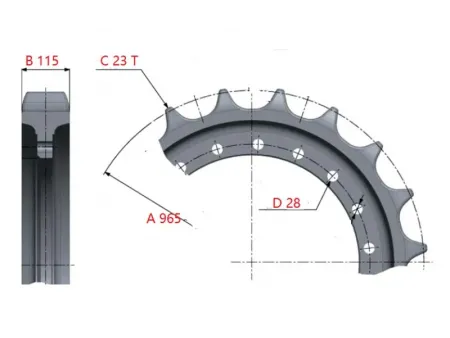 Sprocket for Caterpillar E390 Excavator