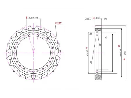 Sprocket for Volvo EC950 Excavator