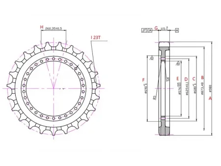 Sprocket for Volvo EC700 Excavator