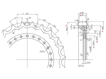 Sprocket for Volvo EC480 Excavator