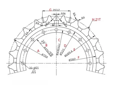 Sprocket for Volvo EC290 Excavator