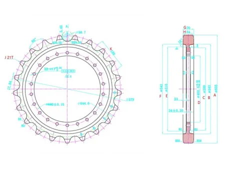 Sprocket for Volvo EC210 Excavator