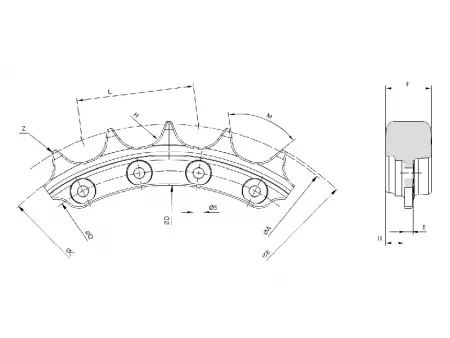 Sprocket Segment for Komatsu D65 Bulldozer